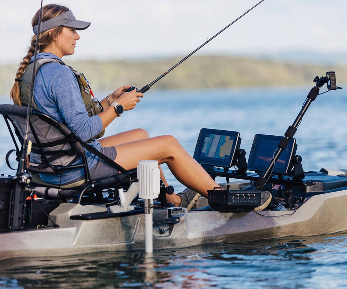 Sonar Sentinel on a fishing kayak